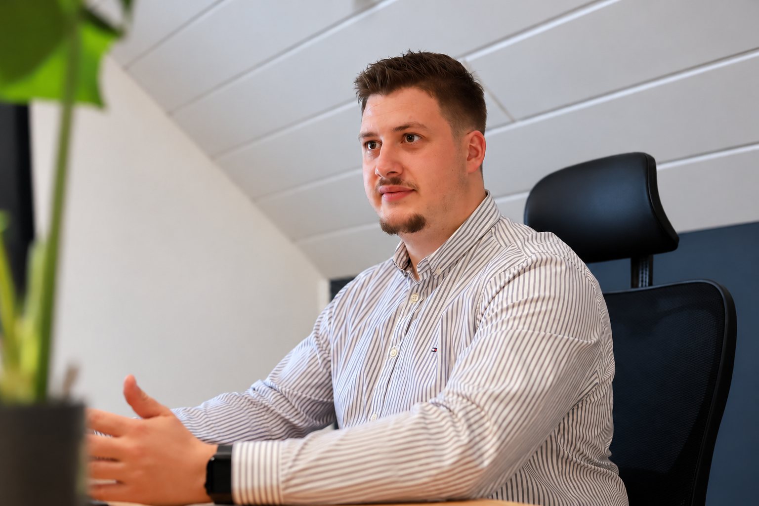 Jannis Gaastra im Beratungsgespräch